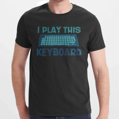 تي شيرت "أعزف على لوحة المفاتيح"، تي شيرت موسيقي، تي شيرت لعشاق الموسيقى، تي شيرت عازف لوحة مفاتيح، هدية لعازف البيانو، ملابس عازف لوحة مفاتيح
