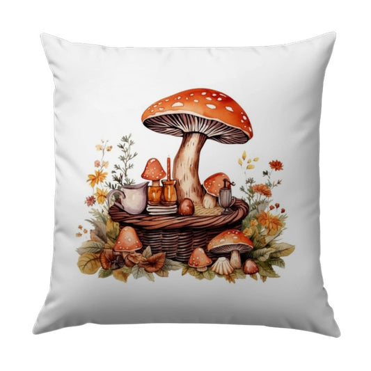 Mushroom Pillow, Cottagecore Decor, Forest Pillow, Botanical Art Pillow, Nature Pillow, Unique Pillow, Home Decor Pillow, Decorative Pillow - Tawshia