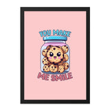 Cookie Jar Wall Art, Cute Cookies, You Make Me Smile Art, Kids Room Decor, Kawaii Art Print, Foodie Gift, Funny Sweet Treat Art Print - Tawshia