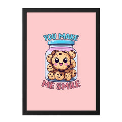Cookie Jar Wall Art, Cute Cookies, You Make Me Smile Art, Kids Room Decor, Kawaii Art Print, Foodie Gift, Funny Sweet Treat Art Print - Tawshia