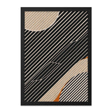 Modern Abstract Wall Art, Geometric Print, Diagonal Lines Art, Beige and Black Decor, Contemporary Wall Decor, Living Room Art - Tawshia