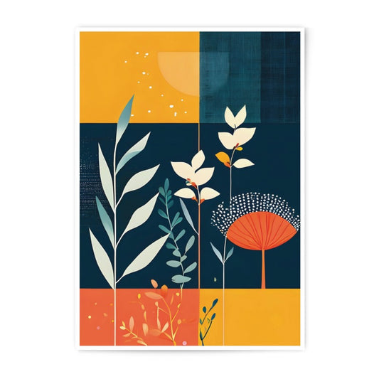 Abstract Floral Photographic Print, Botanical Art Print, Modern Home Decor, Nature Wall Art, Colorful Plant Illustration, Wall Decor - Tawshia