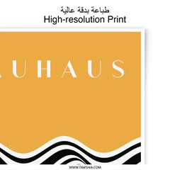 Bauhaus Photographic Print, Minimalist Wall Art, Abstract Waves, Modern Art Print, Graphic Design, Home Decor - Tawshia