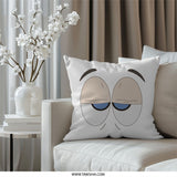 Sleepy Eyes Pillow, Cartoon Eyes Pillow, Decorative Pillow, Funny Pillow, Expression Pillow, Animated Eyes Pillow - Tawshia