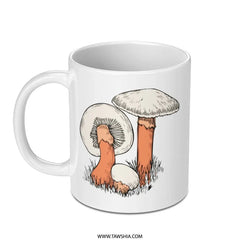Mushroom Mug, Forest Fungi, Unique Coffee Mug, Gift for Mycologist, Nature Lover Tea Cup, Whimsical Kitchen Decor, Mushroom Art Mug - Tawshia
