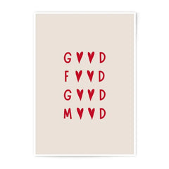 Good Mood Photographic Print, Positive Affirmation Art, Heart Decor, Motivational Wall Art, Home Decor, Gift Idea - Tawshia