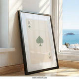 Ace of Spades Wall Art, Minimalist Print, Playing Card Decor, Modern Card Art, Gameroom Wall Decor, Ace Art Print, Casino Art - Tawshia