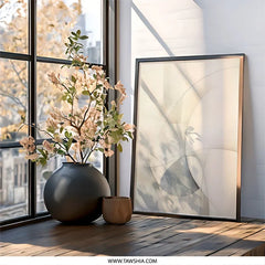 Minimalist Abstract Wall Art, Geometric Lines Print, Modern Home Decor, Neutral Tones, Contemporary Art, Simple Wall Decor - Tawshia