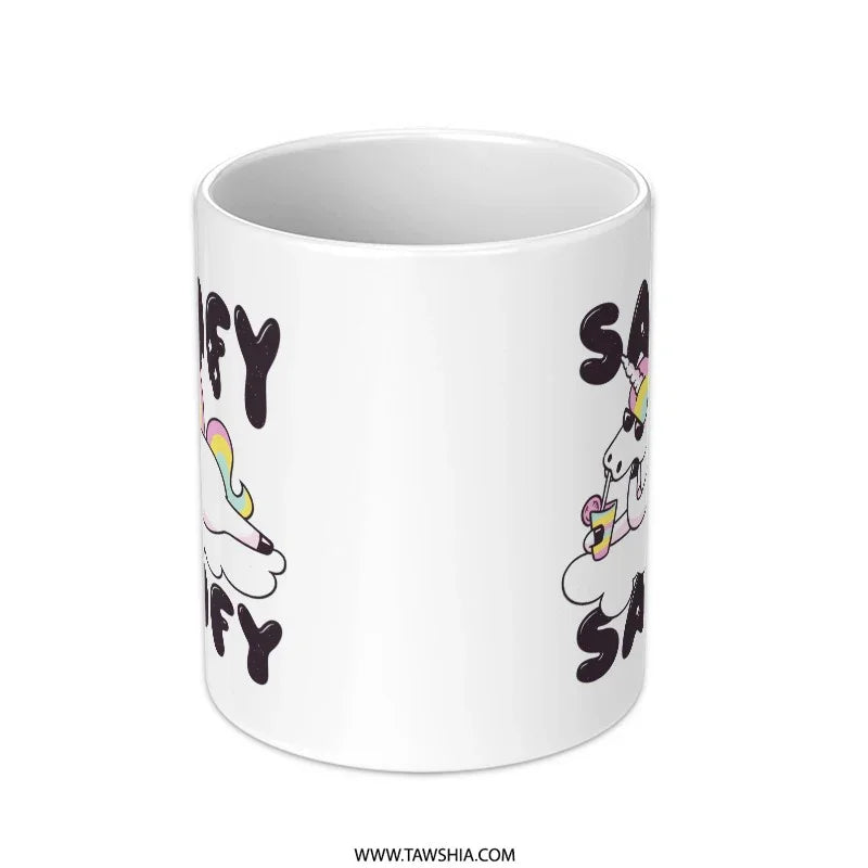 Unicorn and Rainbow Printed Ceramic Mug product
