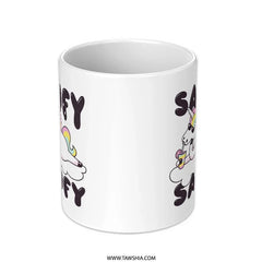 Unicorn and Rainbow Printed Ceramic Mug product