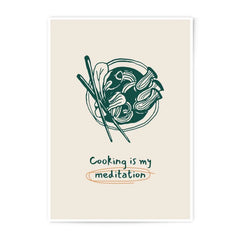 Cooking Meditation Photographic Print, Foodie Art Print, Kitchen Decor, Minimalist Wall Art, Culinary Gift, Restaurant Print - Tawshia