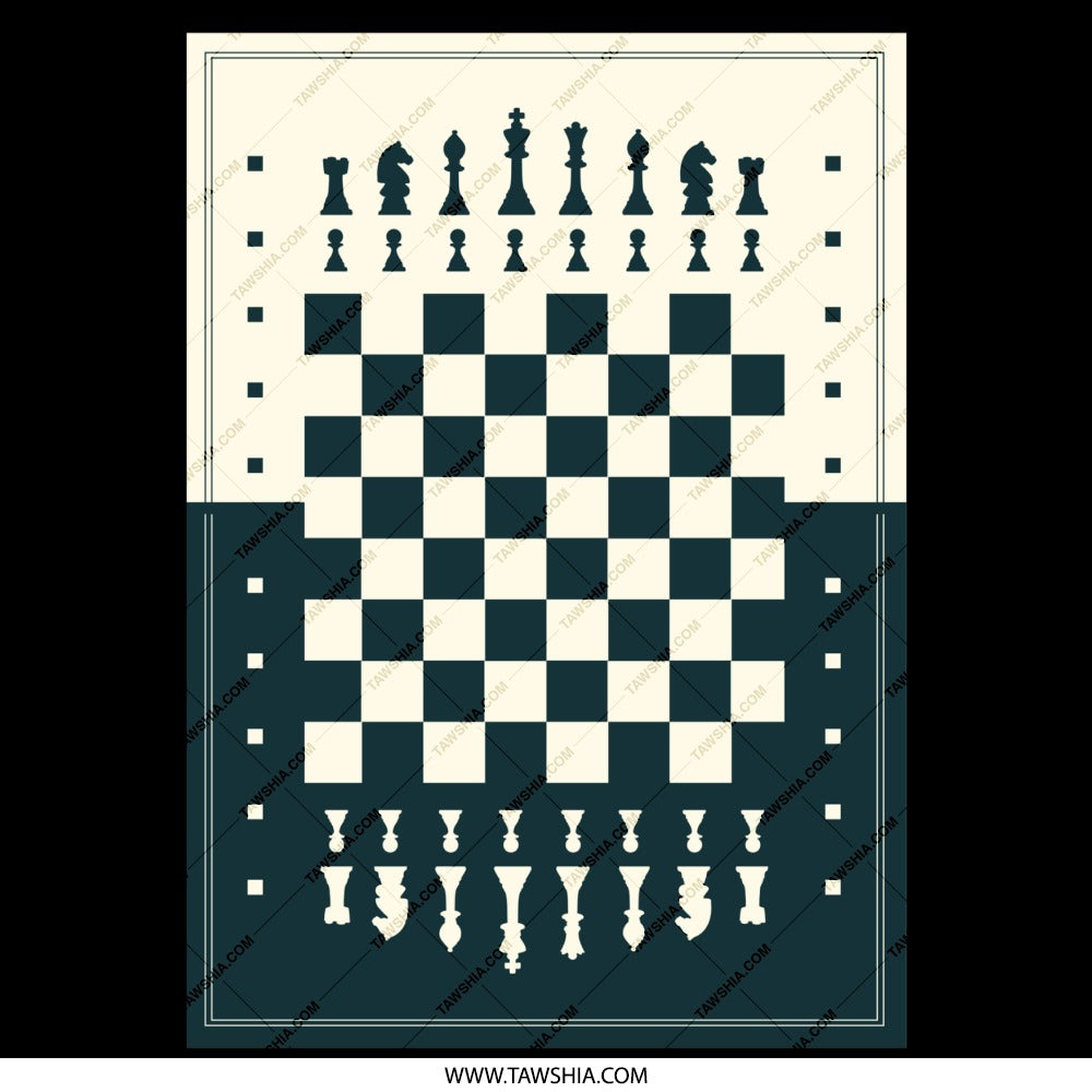 Modern Chess Board with Classic Chess Pieces product type