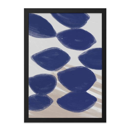 Abstract Blue Shapes Wall Art, Minimalist Art Print, Modern Home Decor, Contemporary Art, Stylish Wall Decor, Unique Artwork - Tawshia