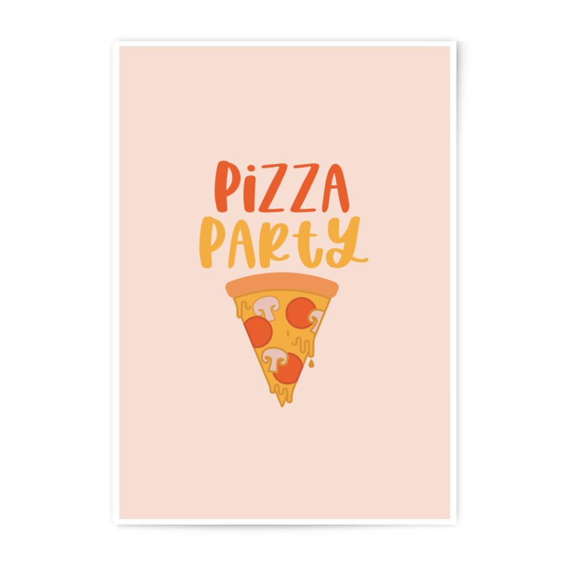 Pizza Party Photographic Prints, Foodie Art, Kitchen Decor, Fun Prints, Wall Art, Gift Idea, Quirky Print, Unique Wall Decor - Tawshia