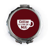 Coffee is a Hug Pocket Mirror, Cute Coffee Lover Gift, Coffee Mug Design, Pocket Mirror for Coffee Addicts, Unique Pocket Mirror - Tawshia