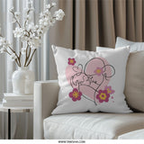 Mother and Child Pillow, Floral Heart Art Pillow, Mother's Love Gift Pillow, Minimalist Line Art Pillow, Home Decor Accent - Tawshia
