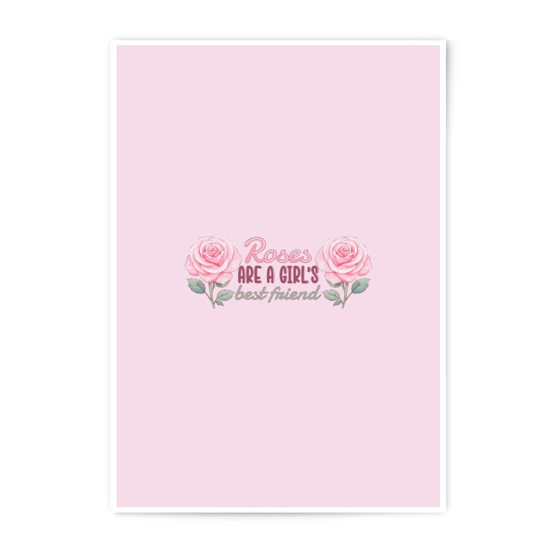 Roses are a Girl's Best Friend Photographic Prints, Floral Art, Cute Wall Decor, Pastel Prints, Gift Idea, Room Decor - Tawshia