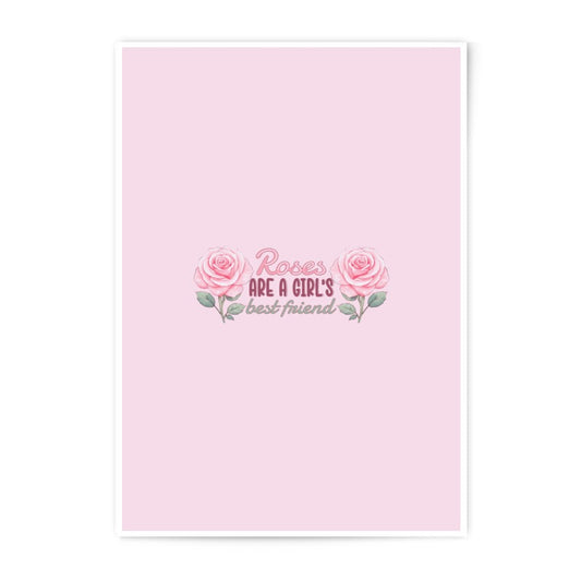 Roses are a Girl's Best Friend Photographic Prints, Floral Art, Cute Wall Decor, Pastel Prints, Gift Idea, Room Decor - Tawshia