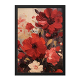 Red Poppy Wall Art, Floral Painting Print, Botanical Wall Decor, Flower Art Print, Red Floral Wall Decor, Poppy Art Print, Framed Wall Art - Tawshia