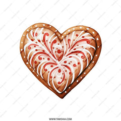 Gingerbread Heart Pillow, Holiday Decor Pillow, Christmas Pillow, Sweet Treat Pillow, Festive Accent Cushion, Holiday Home Accent, Love - Tawshia