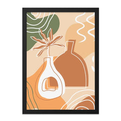 Abstract Vase Wall Art, Botanical Print, Neutral Tones Art, Minimalist Wall Decor, Modern Home Decor, Living Room Art, Trendy Art - Tawshia