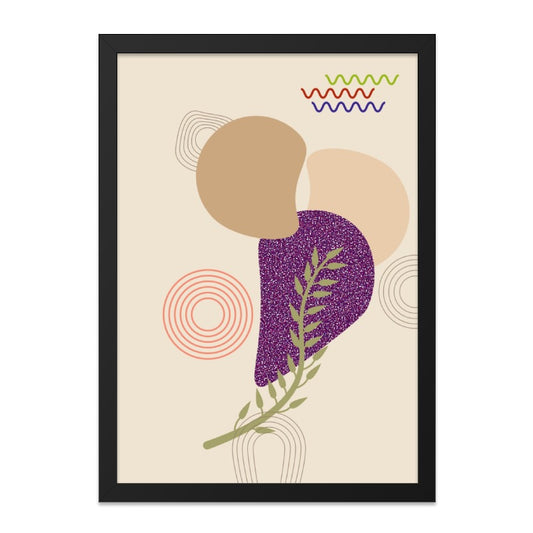 Abstract Botanical Wall Art, Geometric Shapes Print, Modern Art Decor, Minimalist Wall Decor, Trendy Home Decor - Tawshia
