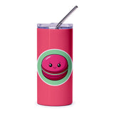 Macaron Tumbler, Cute Food Tumbler, Kawaii Tumbler, Dessert Lover Gift, Sweet Treat Tumbler, Pastry Tumbler, Pink Tumbler, Gift for Baker - Tawshia
