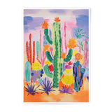 Desert Cactus Photographic Print, Southwestern Art, Floral Cactus Painting, Botanical Wall Decor, Desert Landscape Art Print - Tawshia