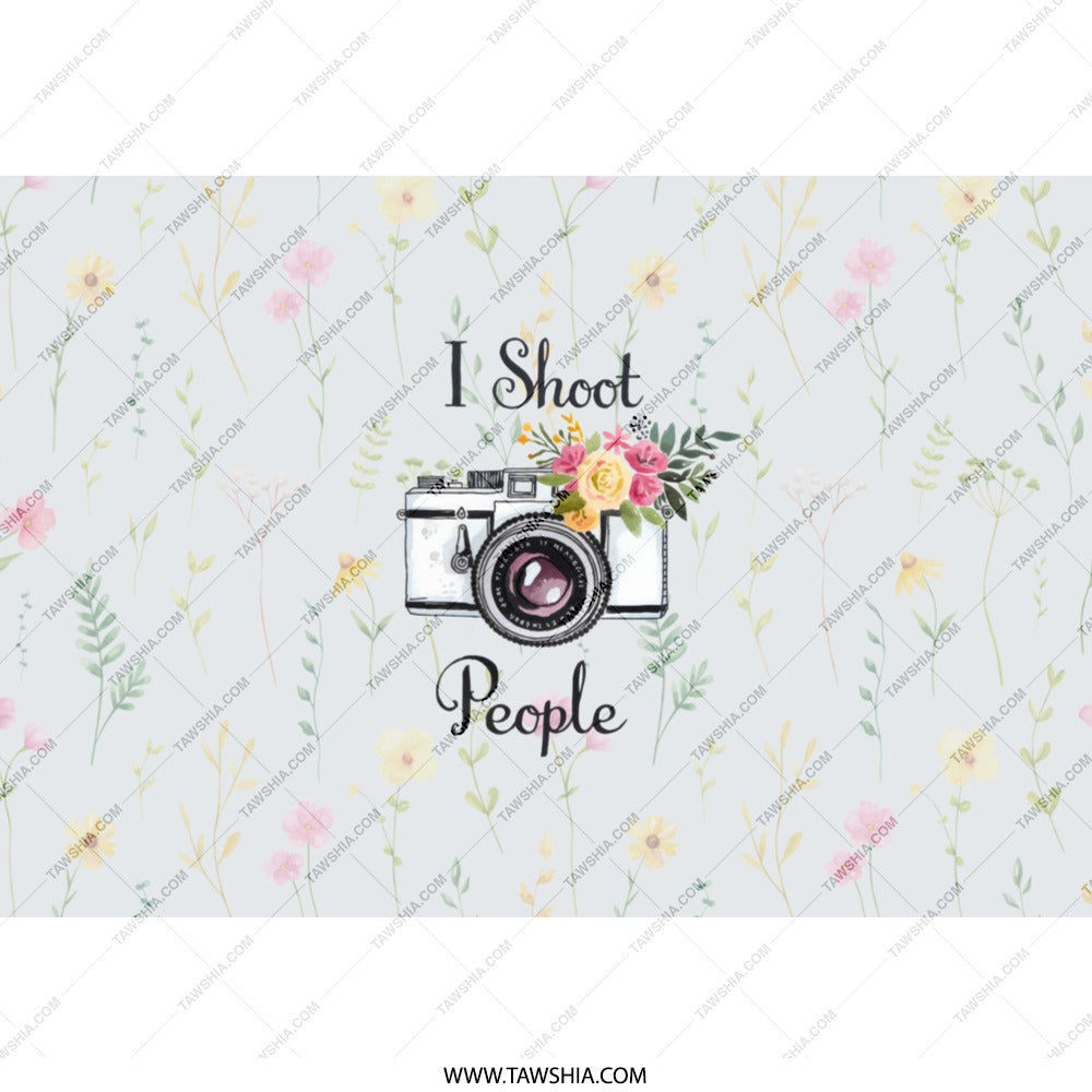Photographer Tumbler, I Shoot People Camera Tumbler, Floral Camera Gift, Photography Lover Gift, Camera Accessory, Photographer Gift Idea - Tawshia