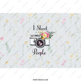 Photographer Tumbler, I Shoot People Camera Tumbler, Floral Camera Gift, Photography Lover Gift, Camera Accessory, Photographer Gift Idea - Tawshia