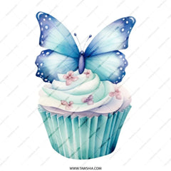 Butterfly Cupcake Tote Bag, Watercolor Design, Cute Insect Bag, Unique Gift Idea, Elegant Everyday Tote - Tawshia