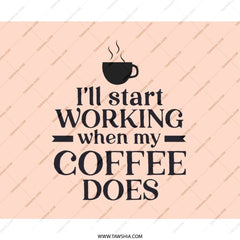 Funny Coffee Mouse Pad, Work From Home Gift, Office Desk Decor, Coffee Lover Gift, Coffee Addiction Quote Mousepad - Tawshia