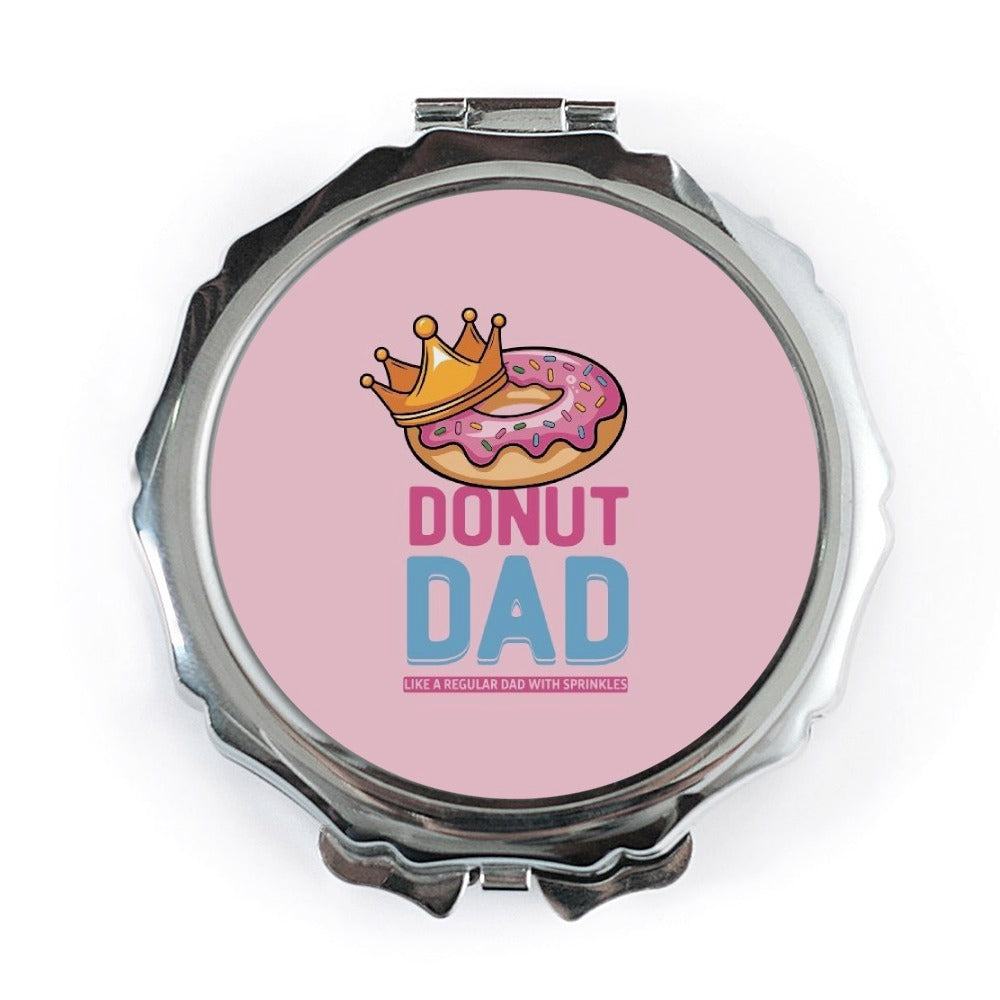 Donut Dad Pocket Mirror, Fathers Day Gift, Funny Dad Mirror, Sprinkles Pocket Mirror, Like a Regular Dad, New Dad Gift - Tawshia