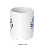 Cornflower Mug, Floral Mug, Flower Lover Gift, Blue and Purple Flower Mug, Gift for Her, Botanical Gift, Tea Mug, Coffee Mug - Tawshia