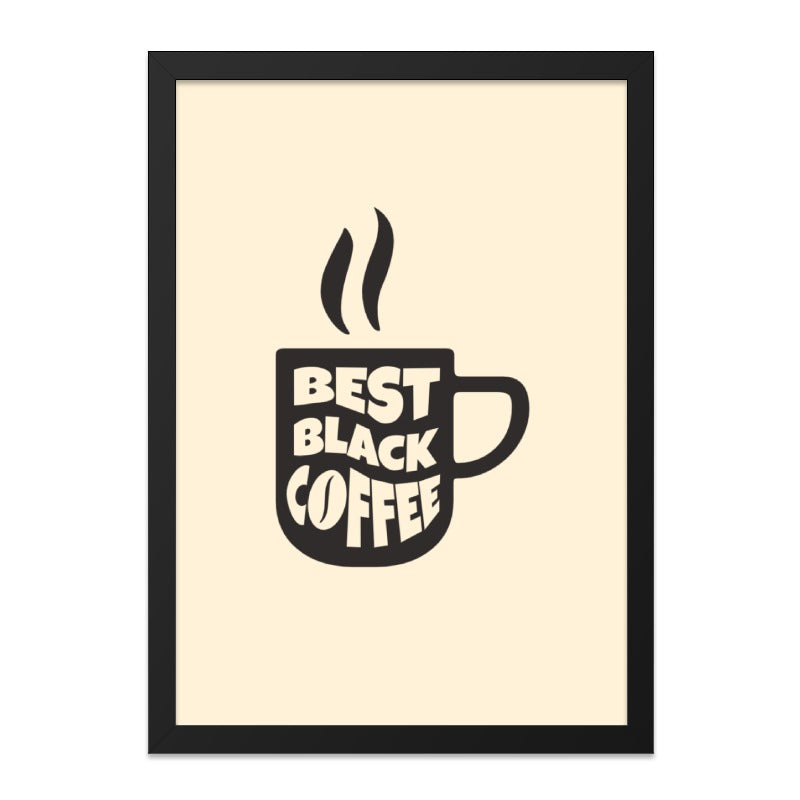 Best Black Coffee Wall Art, Coffee Lover Gift, Kitchen Wall Decor, Coffee Mug Print, Coffee Art Print, Coffee Shop Decor, Home Decor - Tawshia