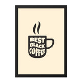 Best Black Coffee Wall Art, Coffee Lover Gift, Kitchen Wall Decor, Coffee Mug Print, Coffee Art Print, Coffee Shop Decor, Home Decor - Tawshia