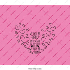 Friendship Backpack, Best Friends Forever, Hearts Backpack, Sentimental Gift, BFF Gift, Friends Backpack, School Backpack, College Backpack - Tawshia