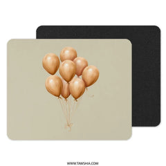 Balloons MousePad, Elegant Desk Decor, Office Gift Idea, Beige Aesthetic, Home Office Accessories, Computer Mat, Balloons Art Mouse Pad - Tawshia
