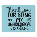 Unbiological Sister Mouse Pad, Sister Gift, Best Friend Mousepad, Friendship Gift, Funny Sister Mousepad, Sister Birthday Gift Idea - Tawshia
