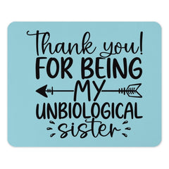 Unbiological Sister Mouse Pad, Sister Gift, Best Friend Mousepad, Friendship Gift, Funny Sister Mousepad, Sister Birthday Gift Idea - Tawshia