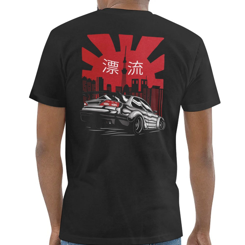 Drift Car Anime Art with City Skyline T-shirt product