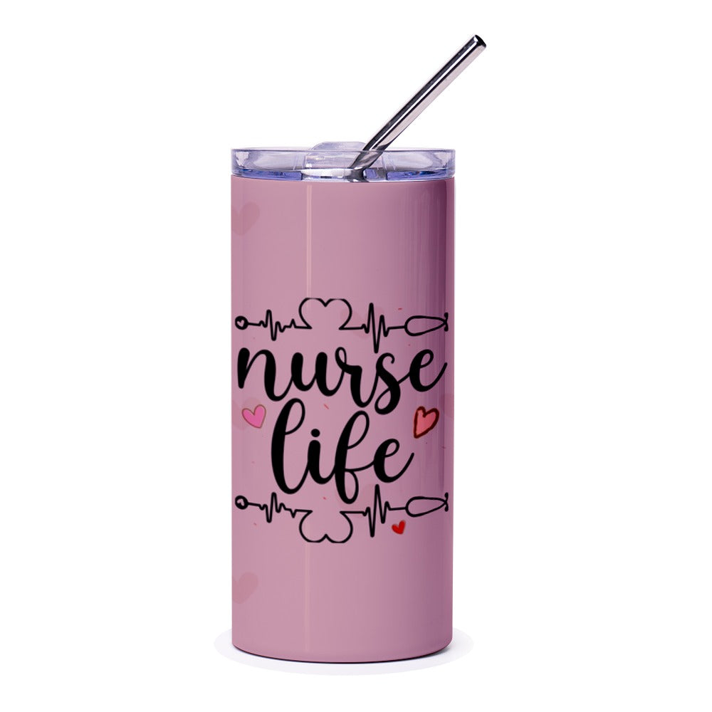 Nurse Life Tumbler, Gift for Nurses, Nurse Appreciation Gift, Pink Tumbler, Nurse Week Gift, Healthcare Hero Tumbler - Tawshia