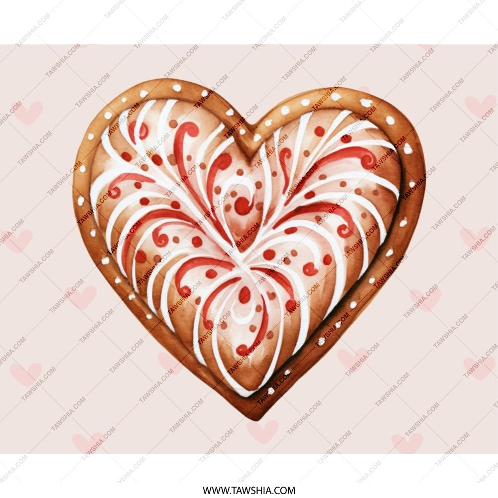 Gingerbread Heart MousePad, Cute Holiday Mousepad, Valentine's Day Decor, Sweet Treat Mouse Pad, Fun Desk Accessories, Office Gift - Tawshia