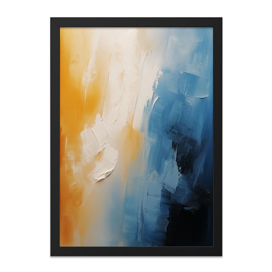 Abstract Wall Art, Modern Art Print, Blue and Gold Painting, Contemporary Wall Decor, Home Decor Art, Stylish Art - Tawshia