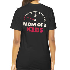 Funny Mom of 3 Kids Fuel Gauge T-Shirt product type