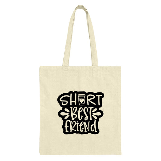 Short Best Friend Tote Bag, Coffee Lover Gift, Friendship Bag, Gift for Bestie, Short Coffee Friend Gift, Funny Tote Bag, Gift for Her - Tawshia