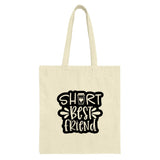 Short Best Friend Tote Bag, Coffee Lover Gift, Friendship Bag, Gift for Bestie, Short Coffee Friend Gift, Funny Tote Bag, Gift for Her - Tawshia