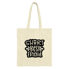 Short Best Friend Tote Bag, Coffee Lover Gift, Friendship Bag, Gift for Bestie, Short Coffee Friend Gift, Funny Tote Bag, Gift for Her - Tawshia