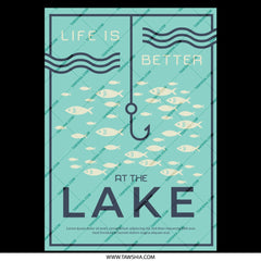 Life is Better at the Lake Fishing Poster product
