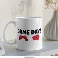 Game Day Mug, Gamer Gift, Gaming Mug, Video Game Lover, Game Controller, Gamer Coffee Cup, Gift For Him, Gift For Her, Console Mug - Tawshia
